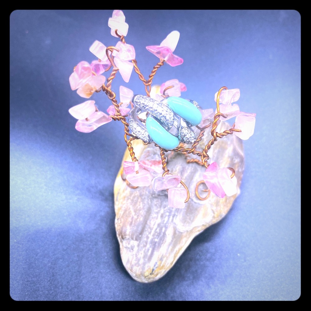 Gorgeous 925 Vintage Enamel Ring